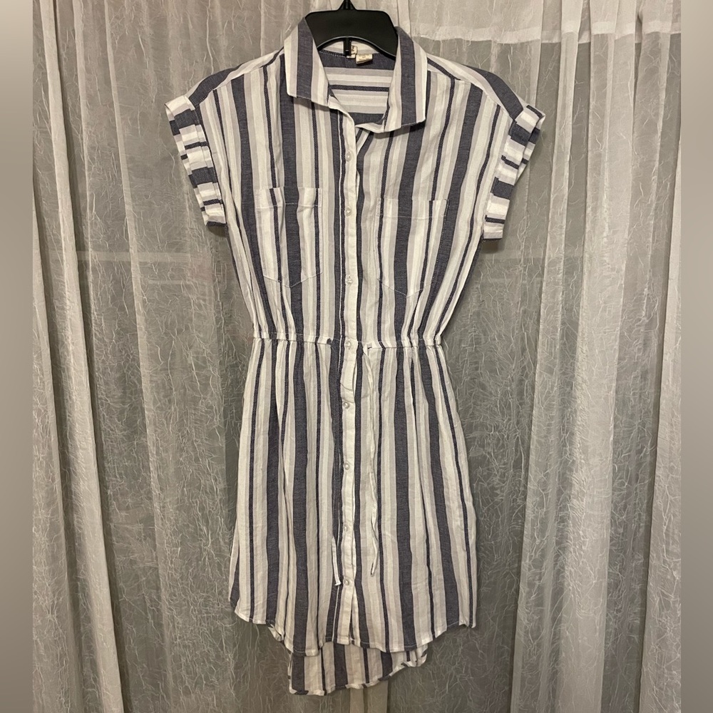 Japna Short Sleeve Striped Dress